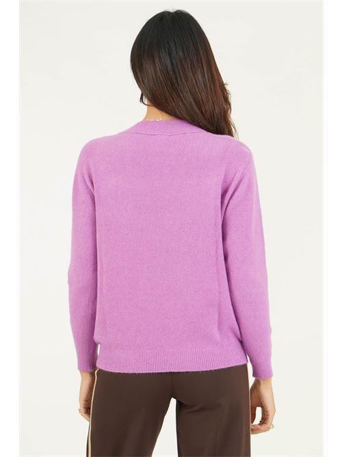 Maglia scollo a V con ricamo GM by Gai Mattiolo | GM4331ACCMAUEVE